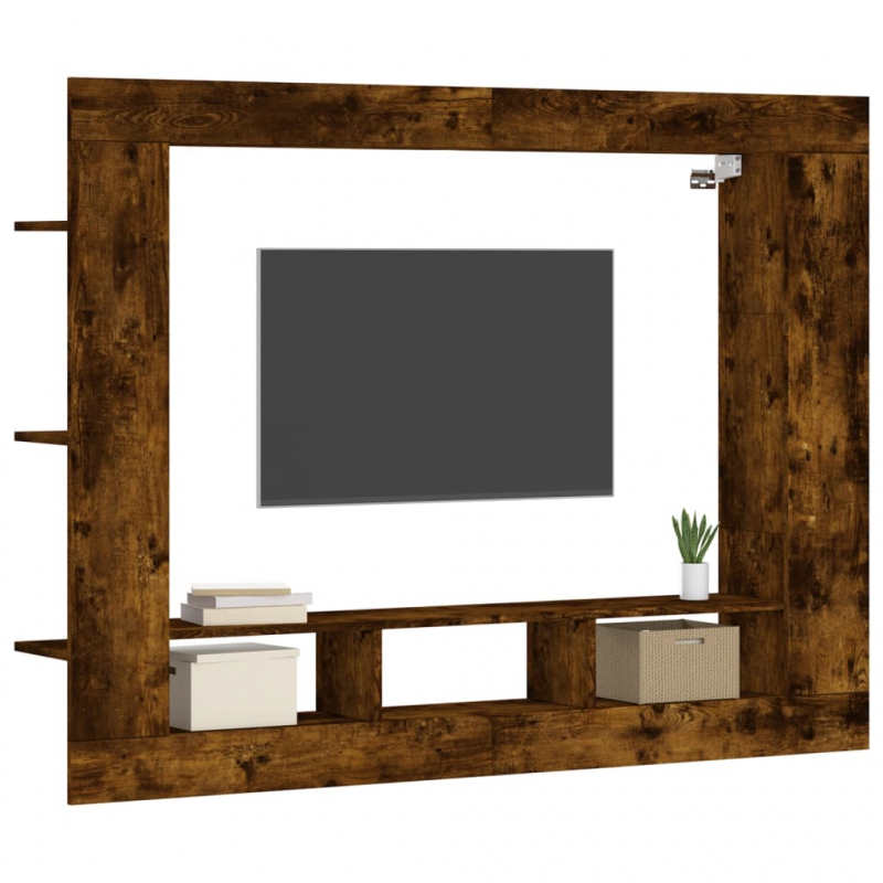 TV-Schrank Räuchereiche 152x22x113 cm Holzwerkstoff