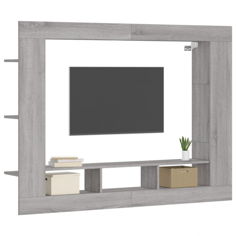 TV-Schrank Grau Sonoma 152x22x113 cm Holzwerkstoff