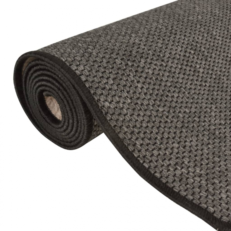 Teppichläufer Sisal-Optik Anthrazit 80x300 cm