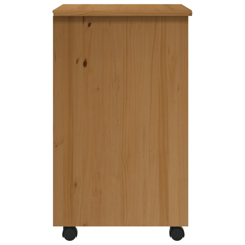 Rollschrank mit Schubladen MOSS Honigbraun Massivholz Kiefer