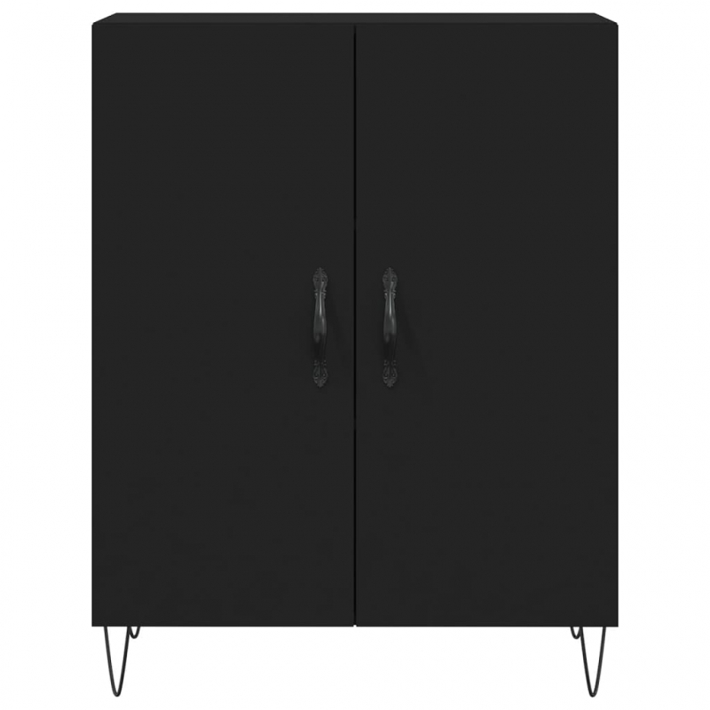 Highboard Schwarz 69,5x34x180 cm Holzwerkstoff