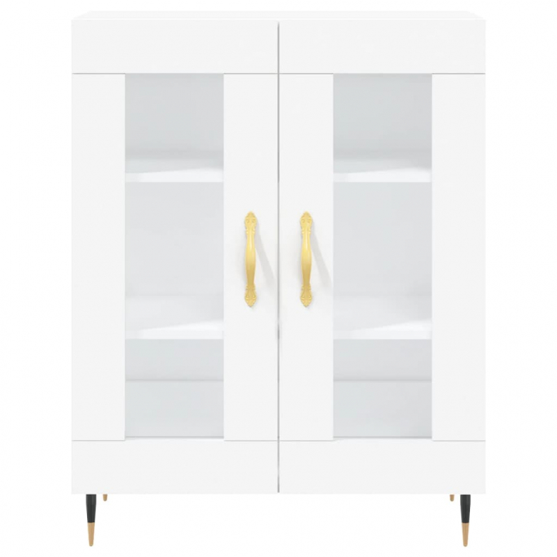 Highboard Weiß 69,5x34x180 cm Holzwerkstoff