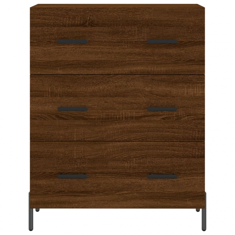 Highboard Braun Eichen-Optik 69,5x34x180 cm Holzwerkstoff