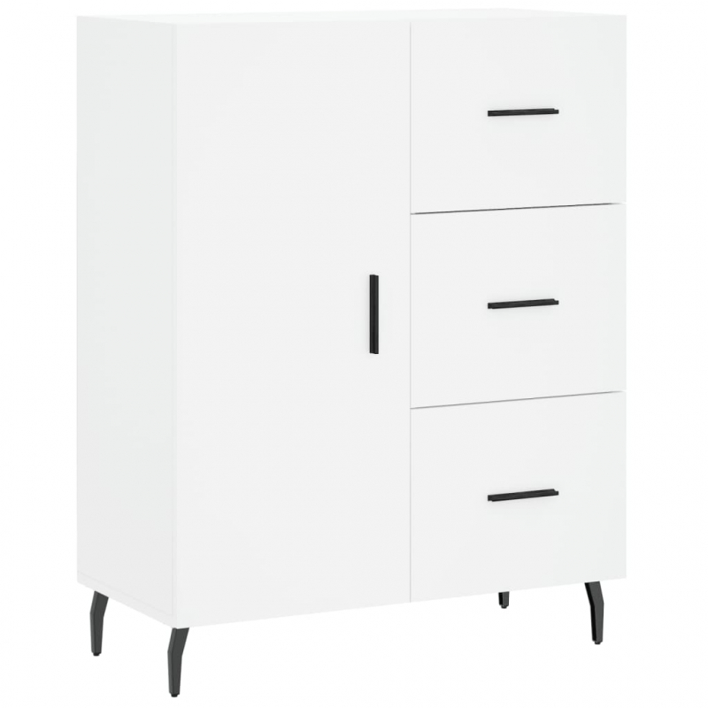 Highboard Weiß 69,5x34x180 cm Holzwerkstoff