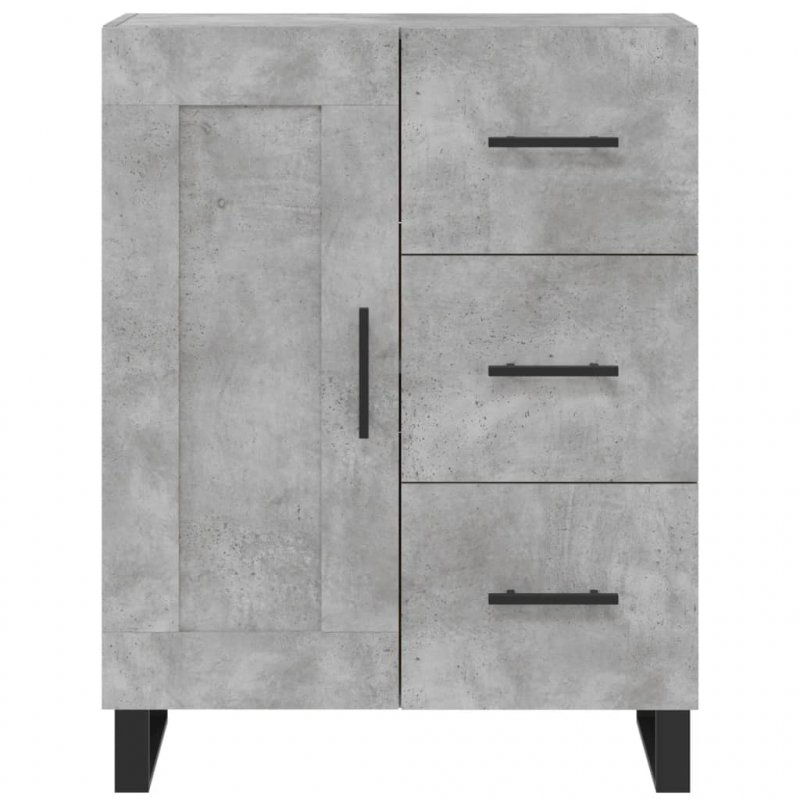 Highboard Betongrau 69,5x34x180 cm Holzwerkstoff