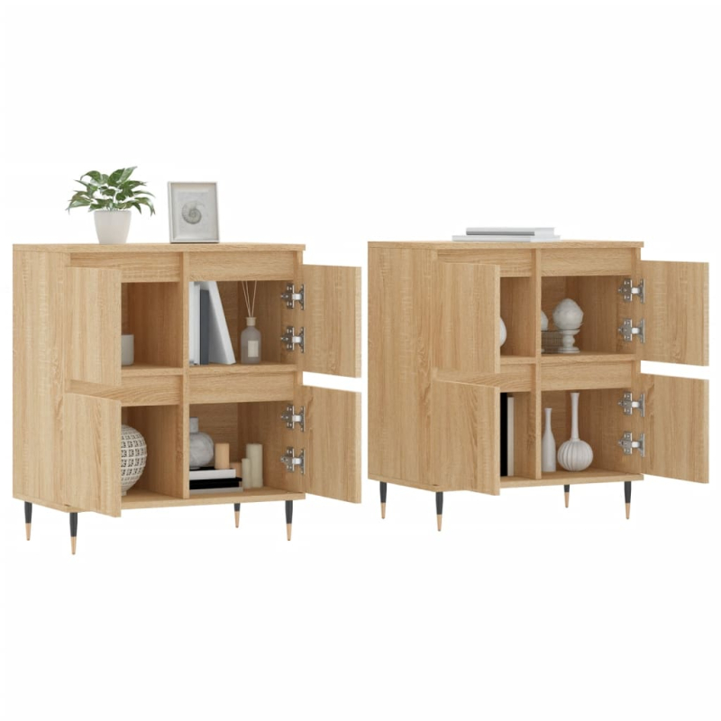 Sideboards 2 Stk. Sonoma-Eiche Holzwerkstoff