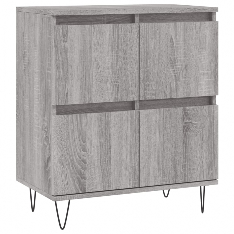 Sideboards 2 Stk. Grau Sonoma Holzwerkstoff