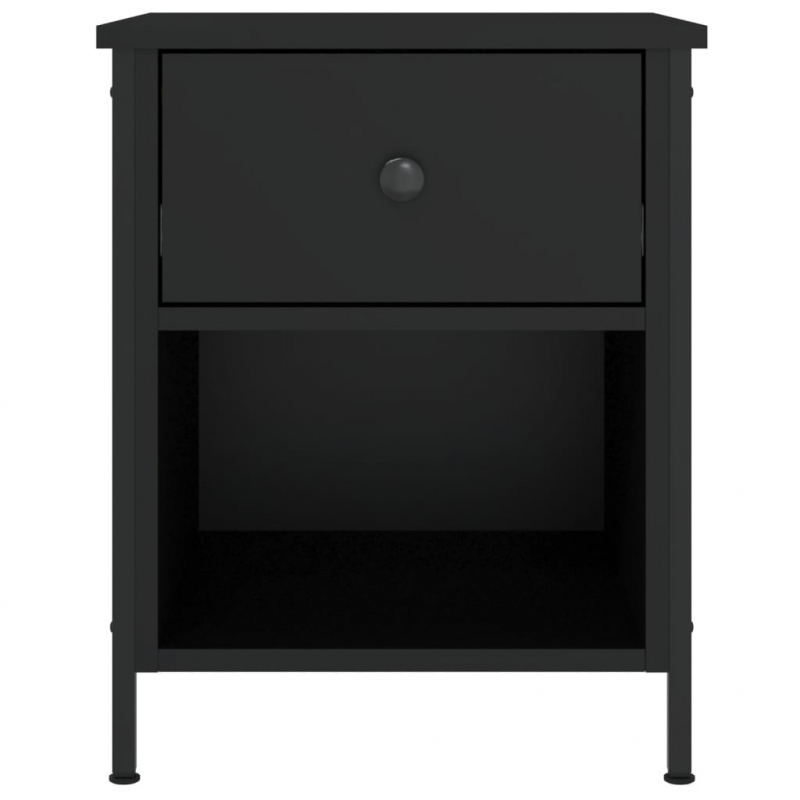 Nachttische 2 Stk. Schwarz 40x42x50 cm Holzwerkstoff