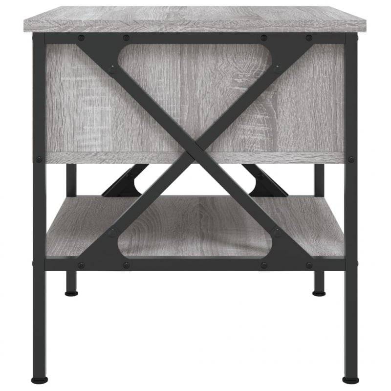 Nachttische 2 Stk. Grau Sonoma 40x42x45 cm Holzwerkstoff