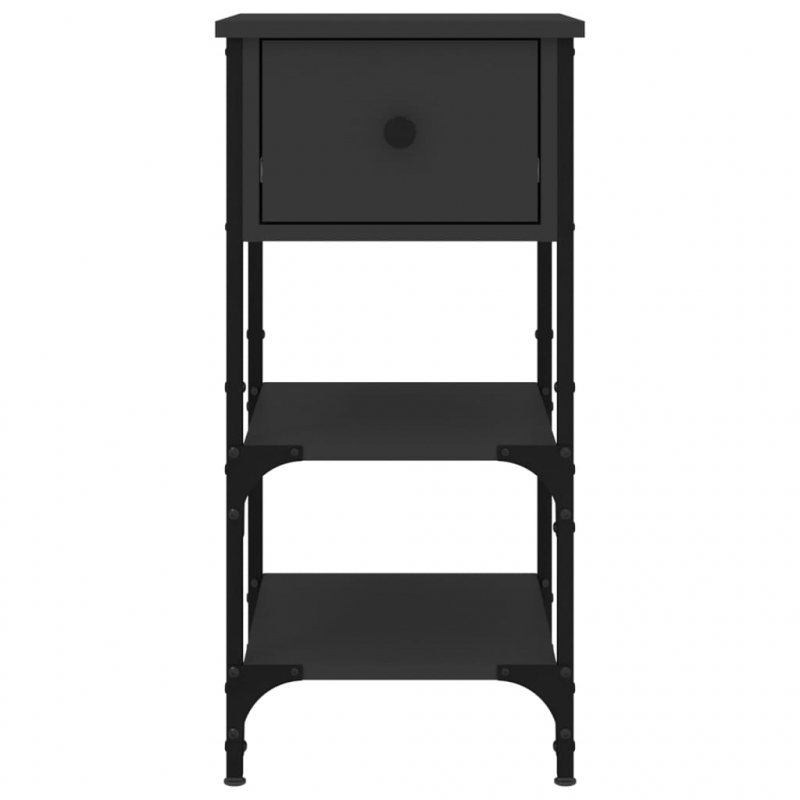 Nachttische 2 Stk. Schwarz 34x36x70 cm Holzwerkstoff