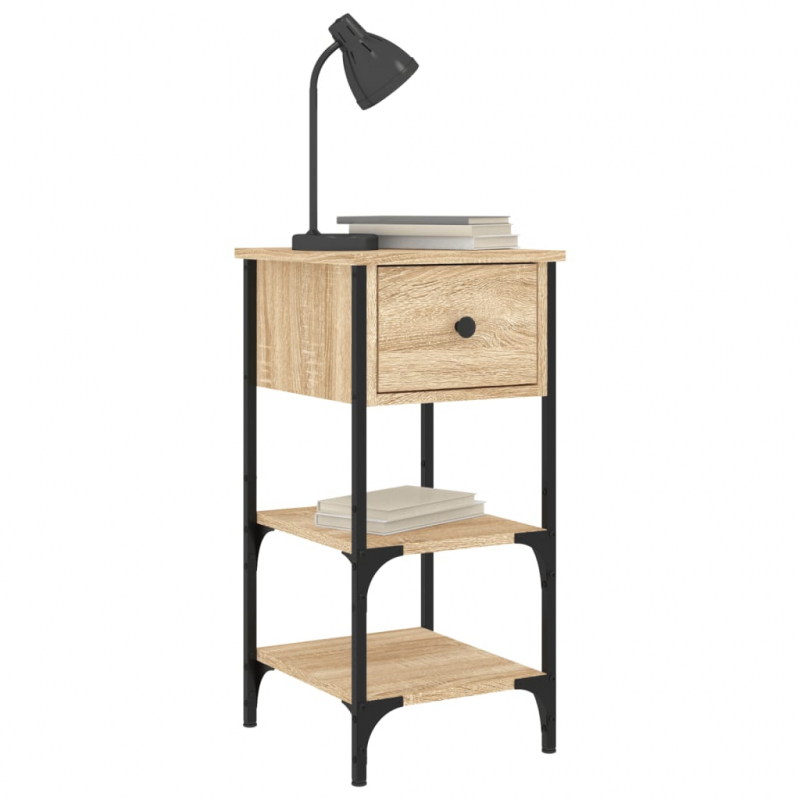 Nachttische 2 Stk. Sonoma-Eiche 34x36x70 cm Holzwerkstoff