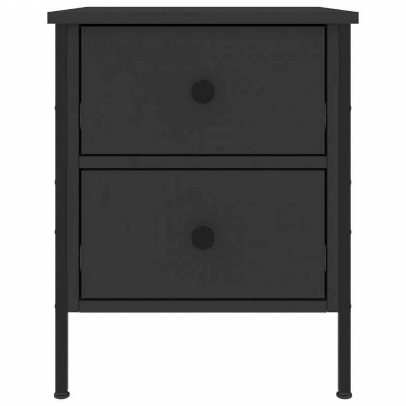 Nachttische 2 Stk. Schwarz 40x42x50 cm Holzwerkstoff