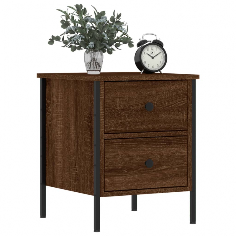 Nachttische 2 Stk. Braun Eichen-Optik 40x42x50 cm Holzwerkstoff