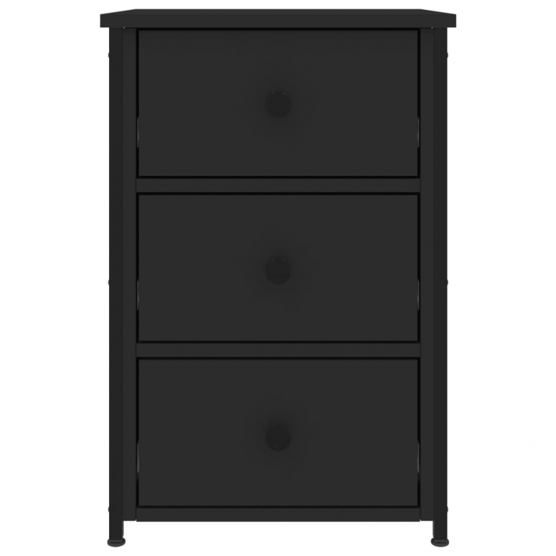 Nachttisch Schwarz 40x36x60 cm Holzwerkstoff
