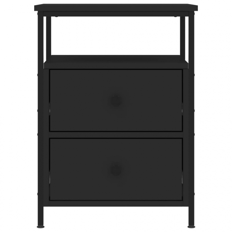 Nachttische 2 Stk. Schwarz 44x45x60 cm Holzwerkstoff