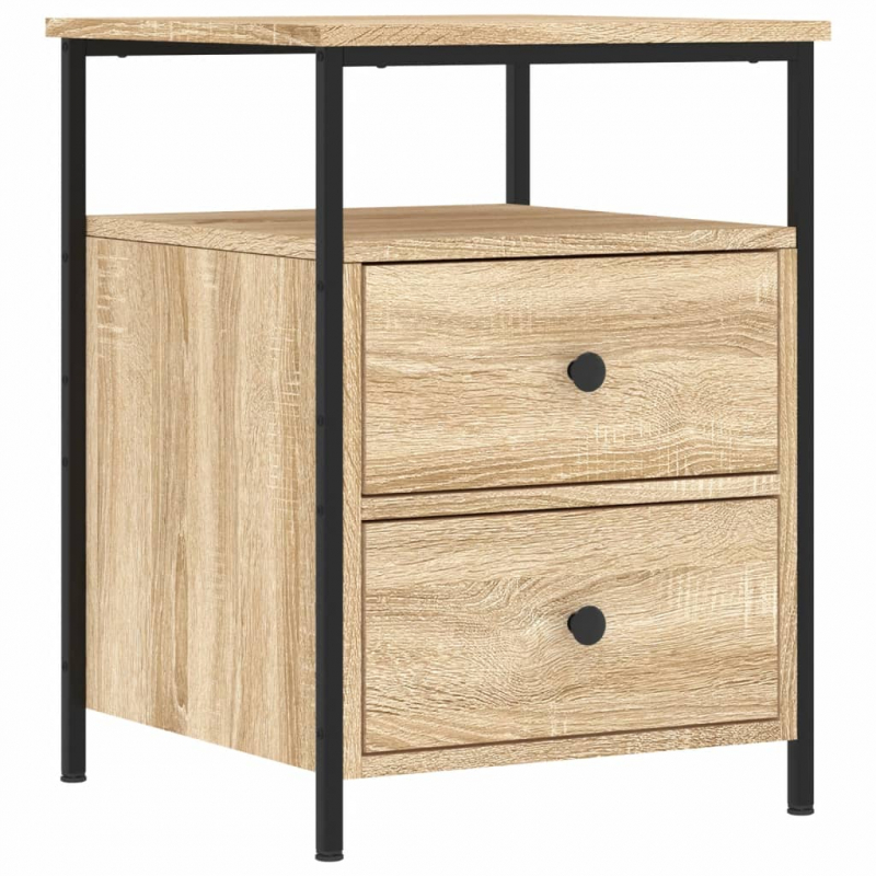 Nachttische 2 Stk. Sonoma-Eiche 44x45x60 cm Holzwerkstoff
