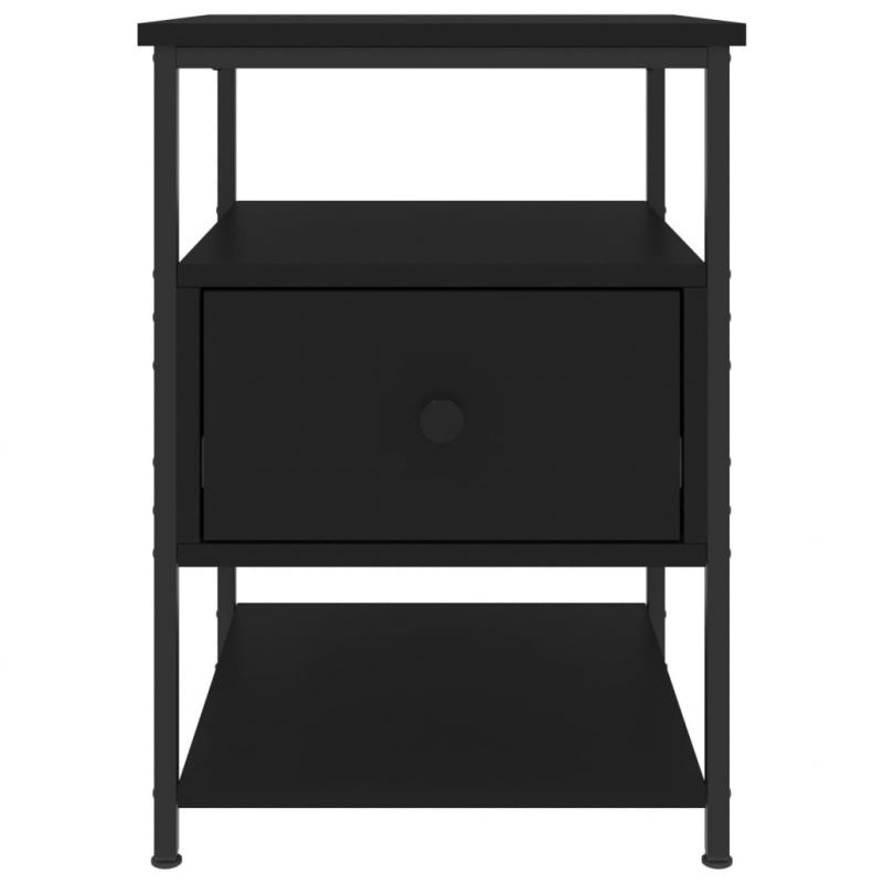Nachttische 2 Stk. Schwarz 40x42x56 cm Holzwerkstoff