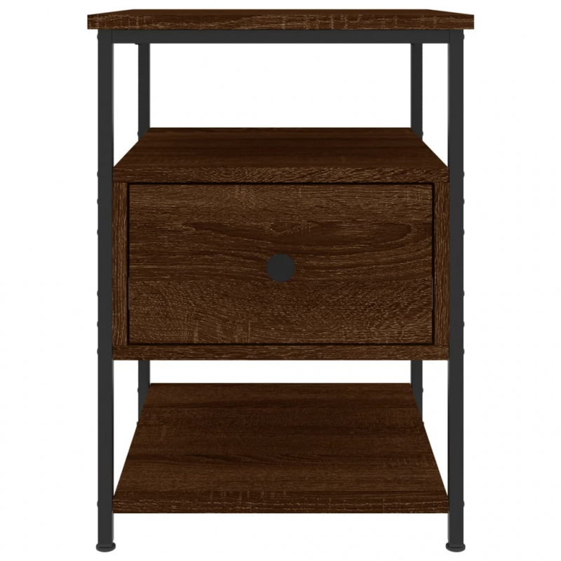 Nachttische 2 Stk. Braun Eichen-Optik 40x42x56 cm Holzwerkstoff