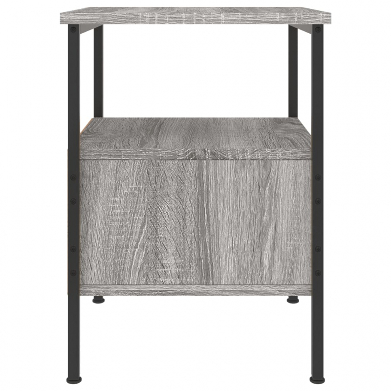 Nachttische 2 Stk. Grau Sonoma 34x36x50 cm Holzwerkstoff
