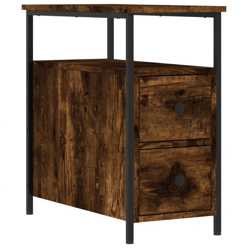 Nachttisch Räuchereiche 30x60x60 cm Holzwerkstoff