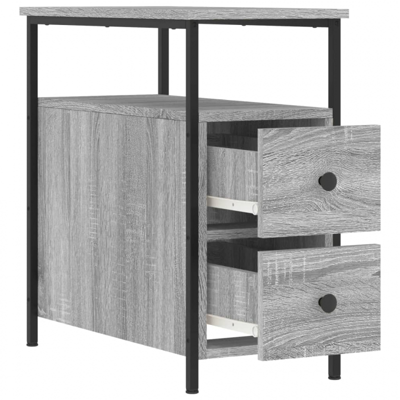 Nachttisch Grau Sonoma-Eiche 30x60x60 cm Holzwerkstoff