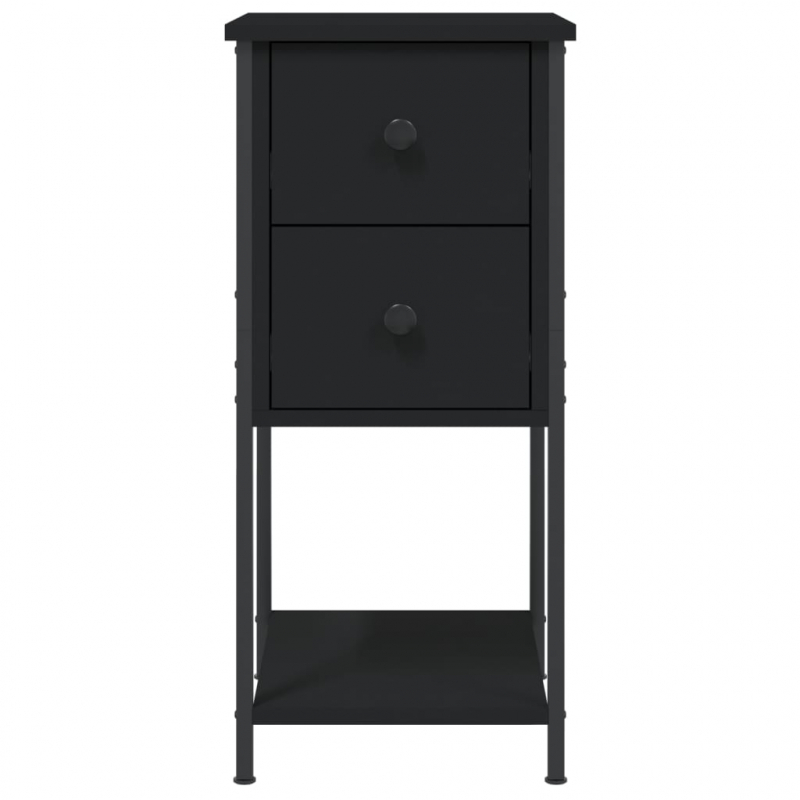 Nachttische 2 Stk. Schwarz 32x42x70 cm Holzwerkstoff