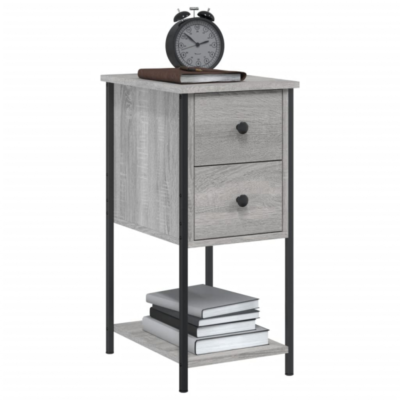 Nachttisch Grau Sonoma 32x42x70 cm Holzwerkstoff