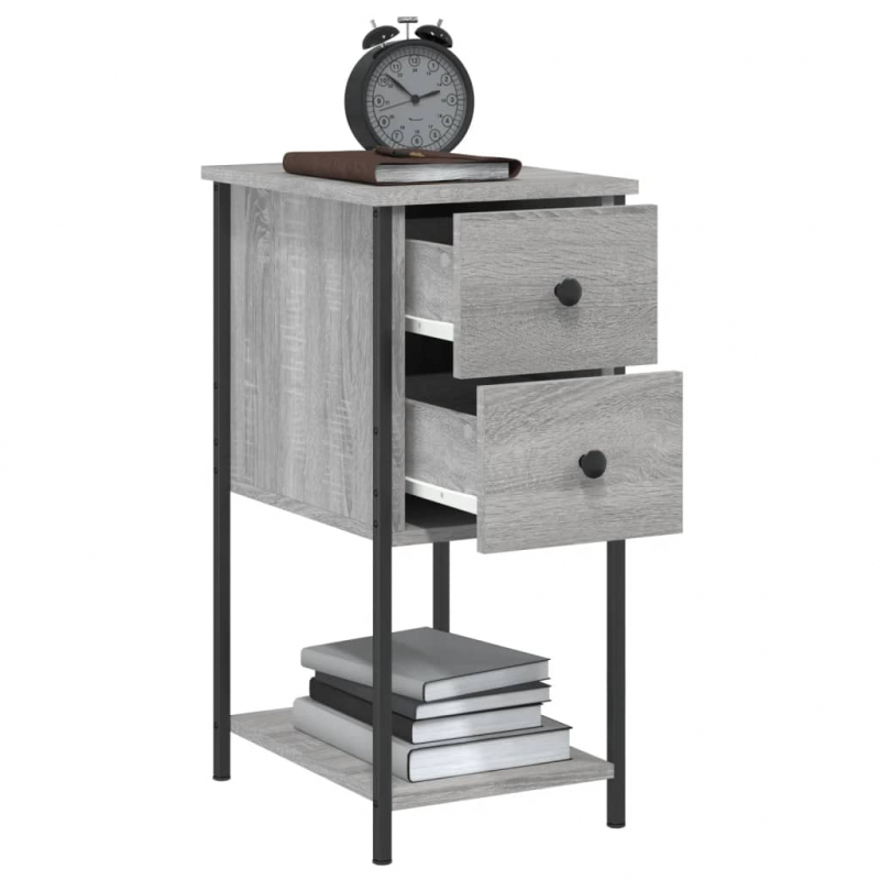 Nachttisch Grau Sonoma 32x42x70 cm Holzwerkstoff