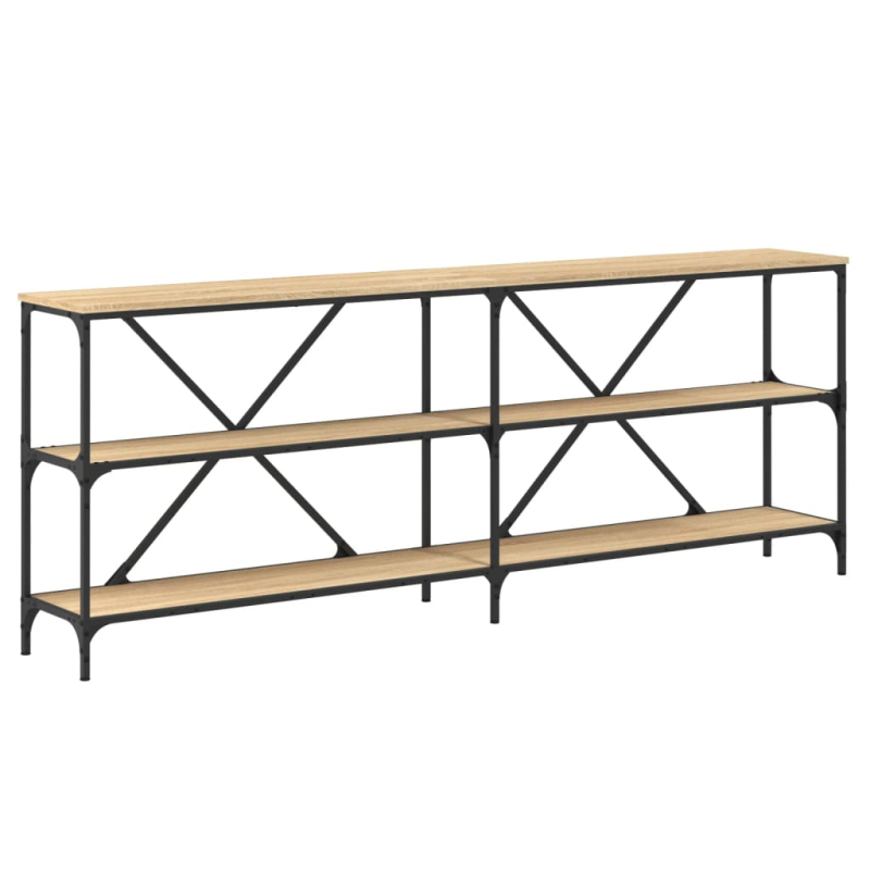 Konsolentisch Sonoma-Eiche 200x30x75 cm Holzwerkstoff und Eisen