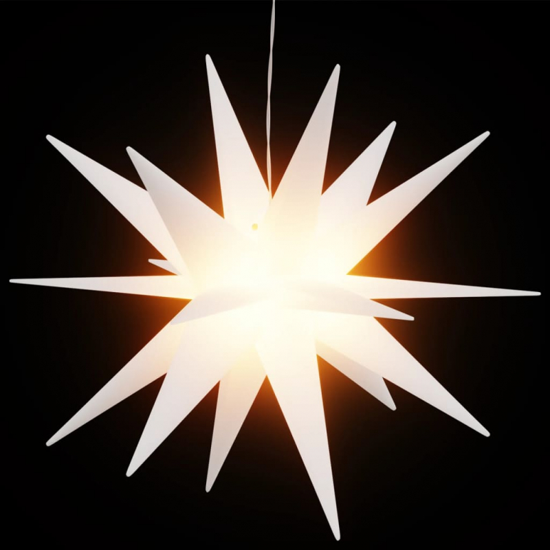 LED-Weihnachtssterne 3 Stk. Faltbar Weiß 43 cm