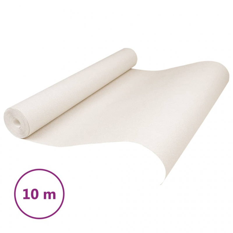 Vliestapete 3D Einfarbig Creme 10x0,53 m