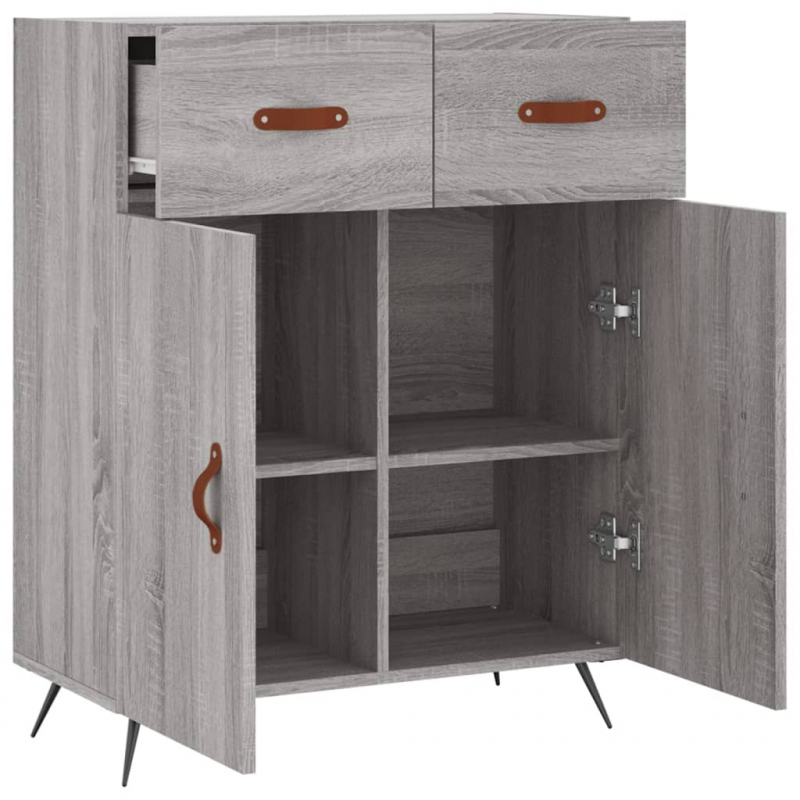 Sideboard Grau Sonoma 69,5x34x90 cm Holzwerkstoff