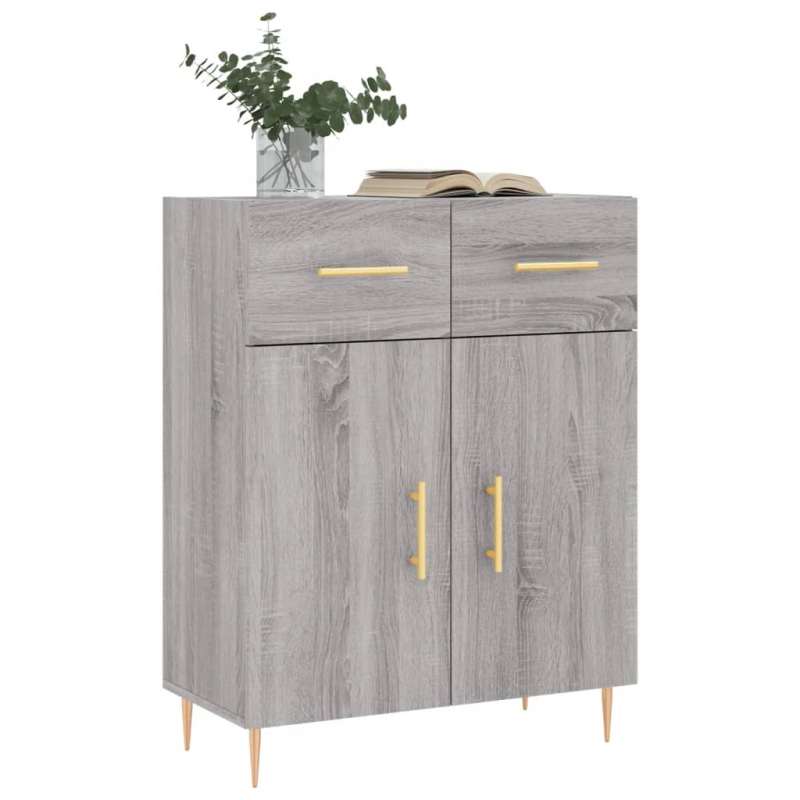 Sideboard Grau Sonoma 69,5x34x90 cm Holzwerkstoff