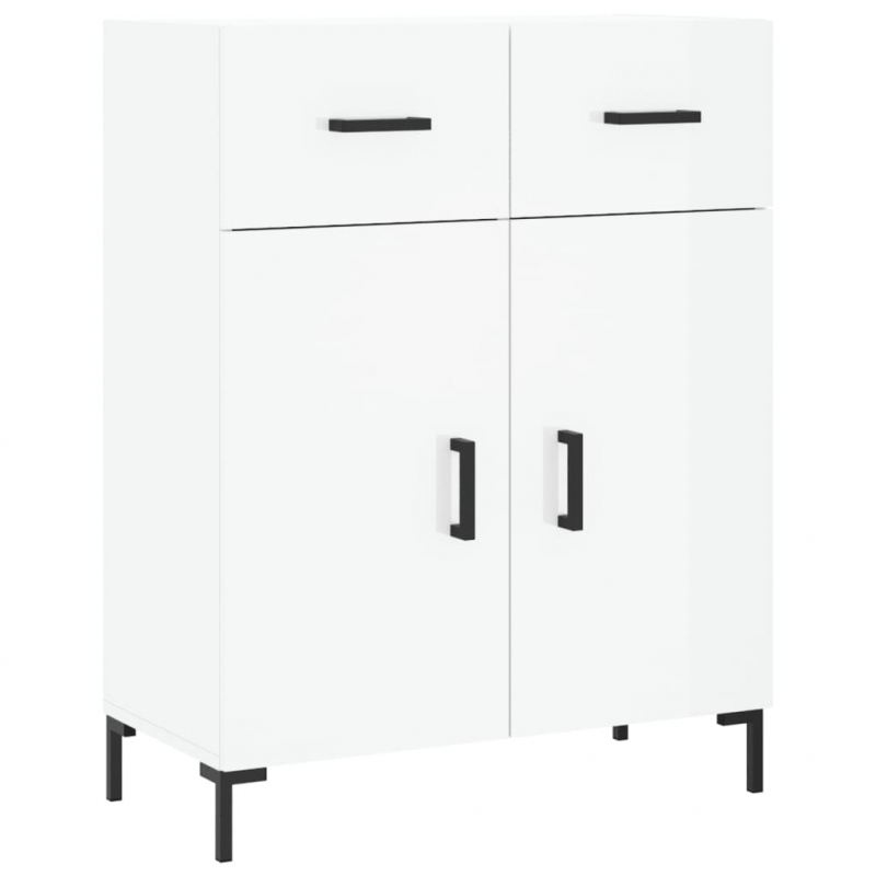 Sideboard Hochglanz-Weiß 69,5x34x90 cm Holzwerkstoff