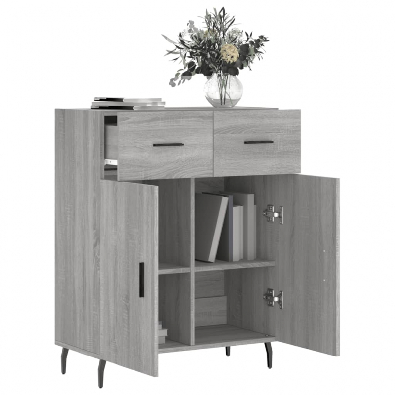 Sideboard Grau Sonoma 69,5x34x90 cm Holzwerkstoff