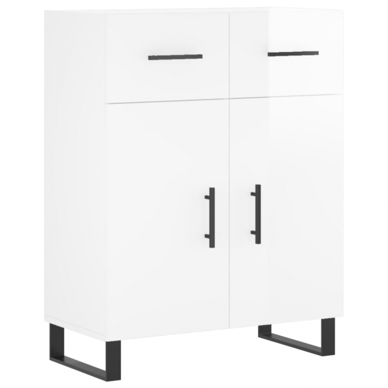 Sideboard Hochglanz-Weiß 69,5x34x90 cm Holzwerkstoff