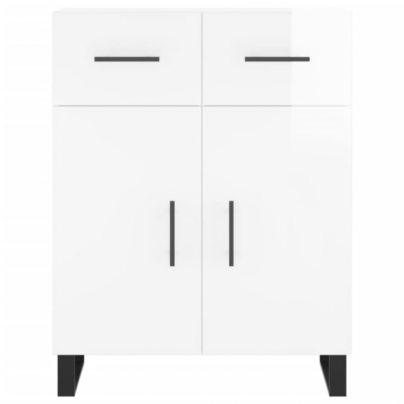 Sideboard Hochglanz-Weiß 69,5x34x90 cm Holzwerkstoff