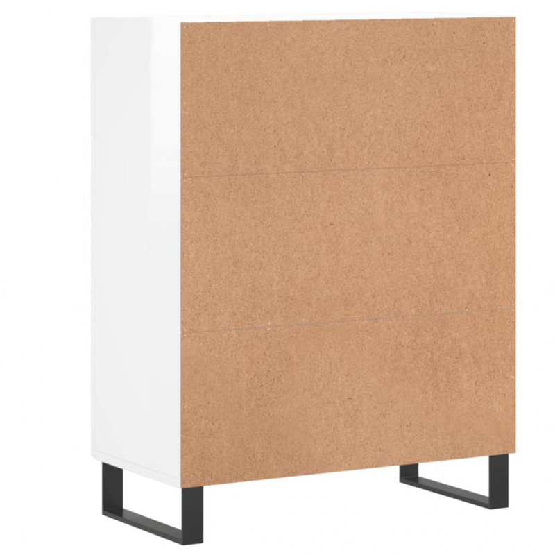 Sideboard Hochglanz-Weiß 69,5x34x90 cm Holzwerkstoff