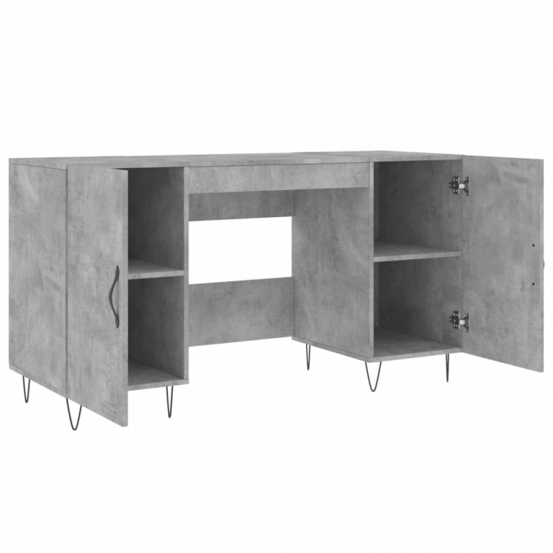 Schreibtisch Betongrau 140x50x75 cm Holzwerkstoff