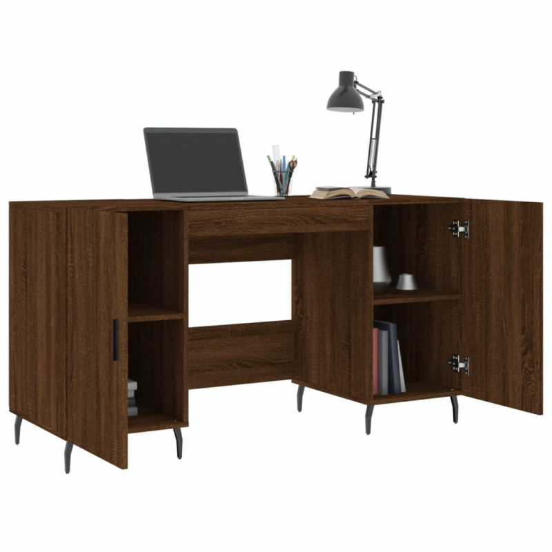 Schreibtisch Braun Eichen-Optik 140x50x75 cm Holzwerkstoff