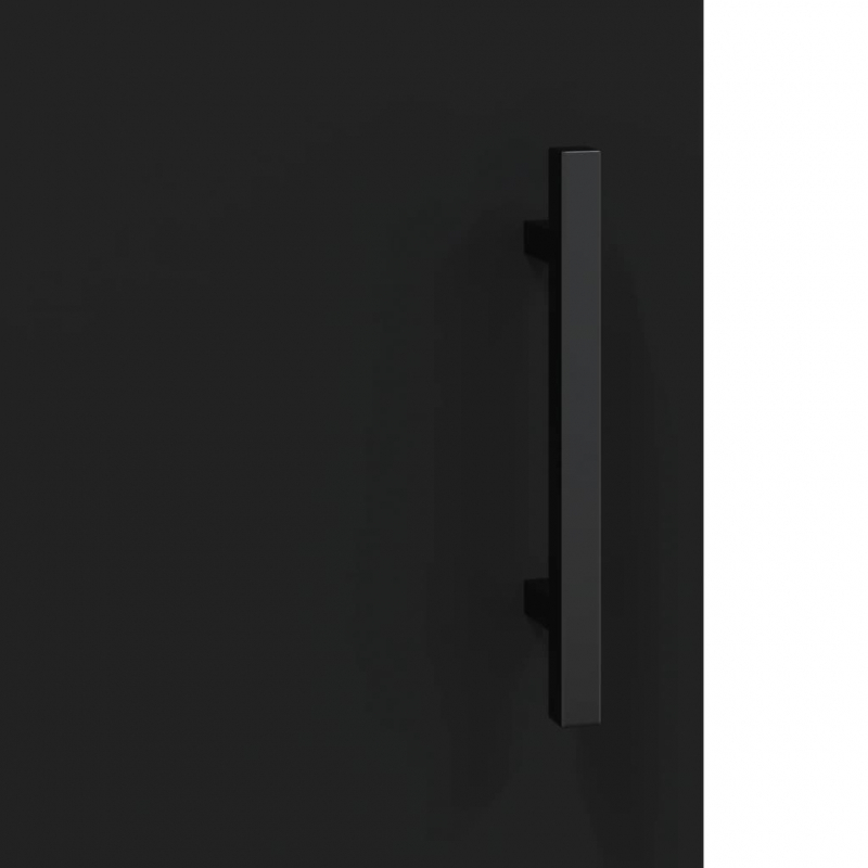 Wandschrank Schwarz 60x31x70 cm Holzwerkstoff