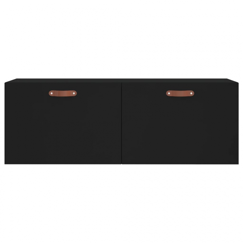 Wandschrank Schwarz 100x36,5x35 cm Holzwerkstoff