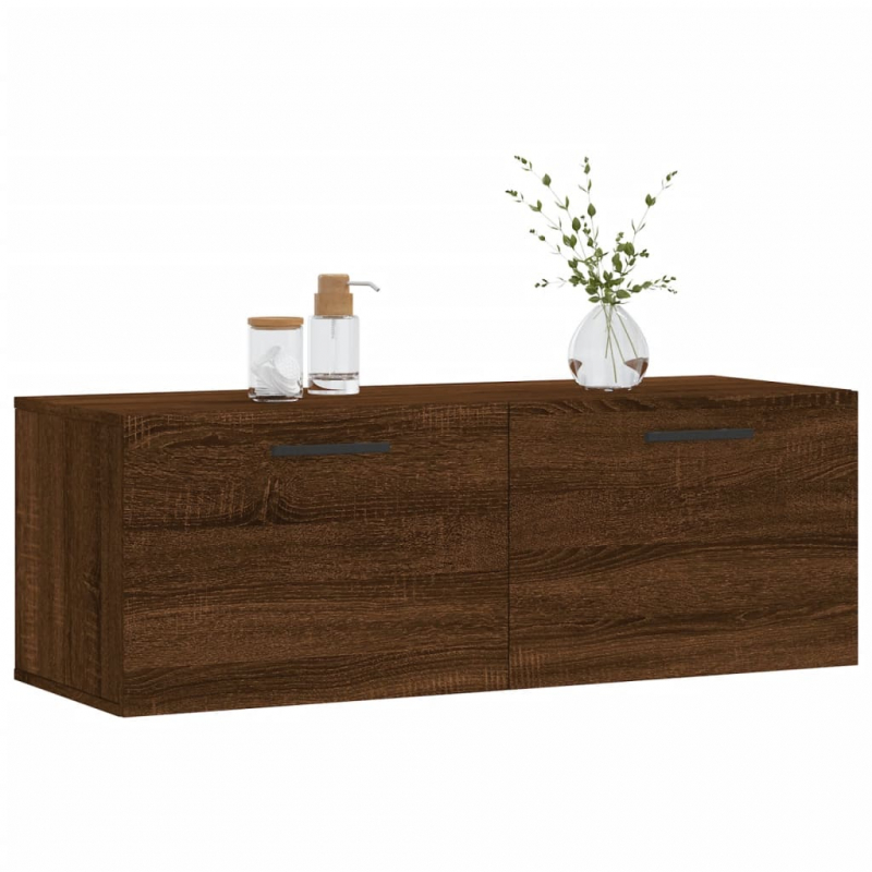 Wandschrank Braun Eichen-Optik 100x36,5x35 cm Holzwerkstoff