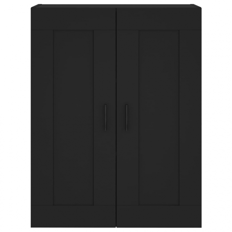 Wandschrank Schwarz 69,5x34x90 cm Holzwerkstoff