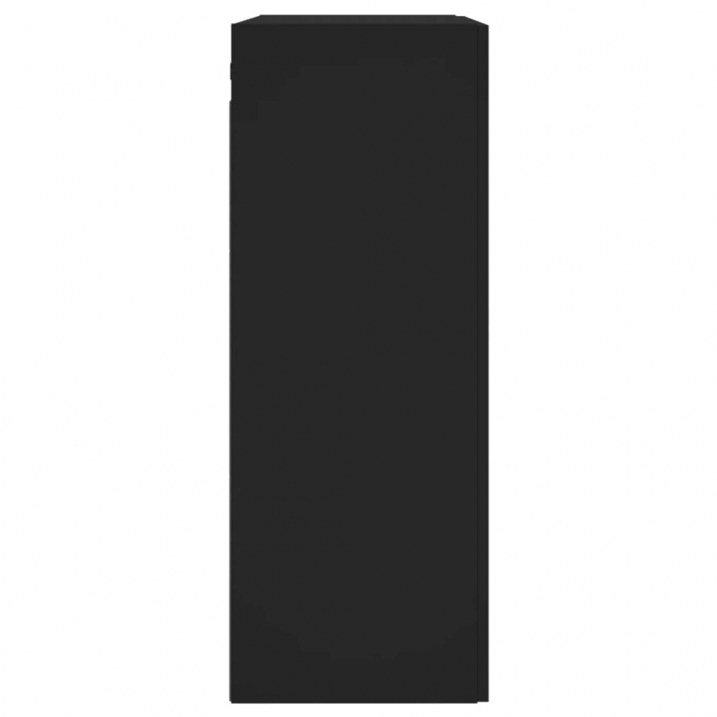 Wandschrank Schwarz 69,5x34x90 cm Holzwerkstoff