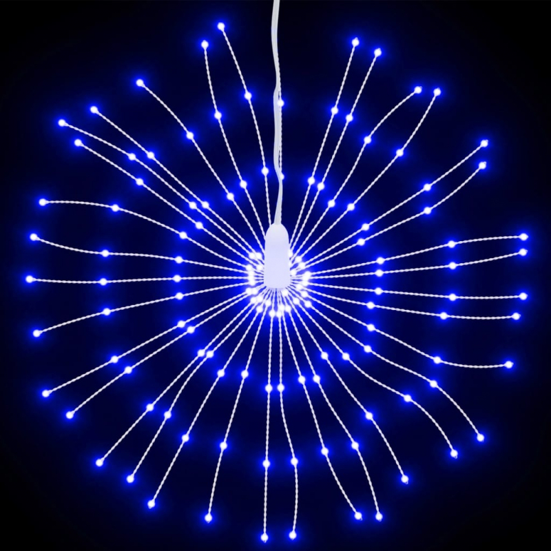 Weihnachtsbeleuchtungen Feuerwerk 2 Stk. 140 LEDs Blau 17 cm