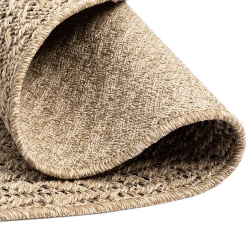 Teppich ZIZUR 160 cm Jute-Optik Indoor und Outdoor