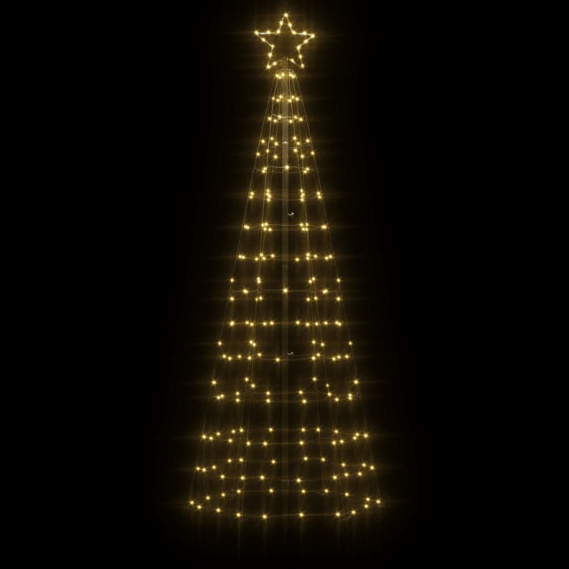 LED-Weihnachtsbaum mit Erdspießen 220 LEDs Warmweiß 180 cm