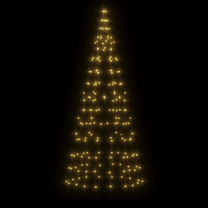 LED-Weihnachtsbaum für Fahnenmast 200 LEDs Warmweiß 180 cm