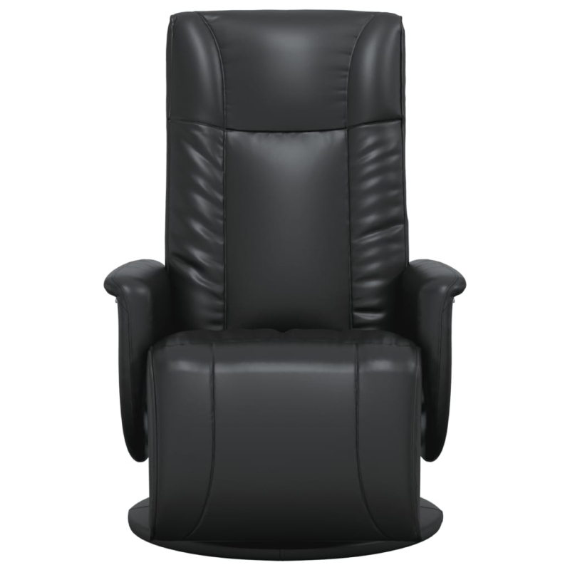 Relaxsessel mit Fußteil Schwarz Kunstleder
